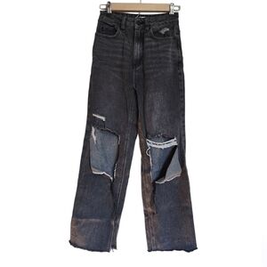 PacSun 90's Boyfriend Ripped/ Distressed Charcoal Black Jeans size 24